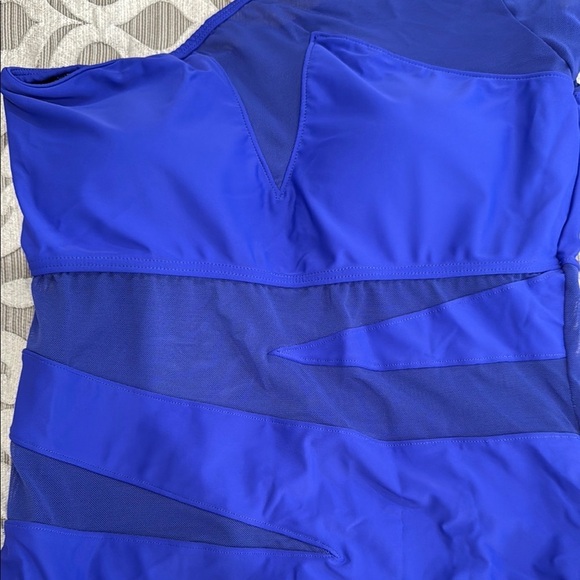 Venus One-Shoulder Royal Blue One Piece Swimsuit Size 14 - Picture 4 of 7